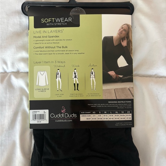 Cuddl Duds Softwear Stretch Layering Tops - Picture 2 of 5